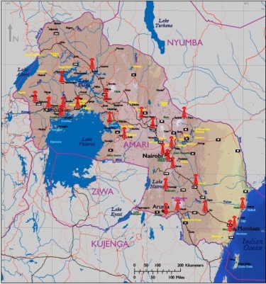 General Amari radio broadcast tower locations.