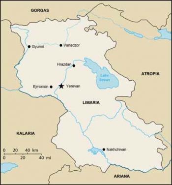Location of Limaria on the globe.