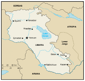 Location of Limaria on the globe.